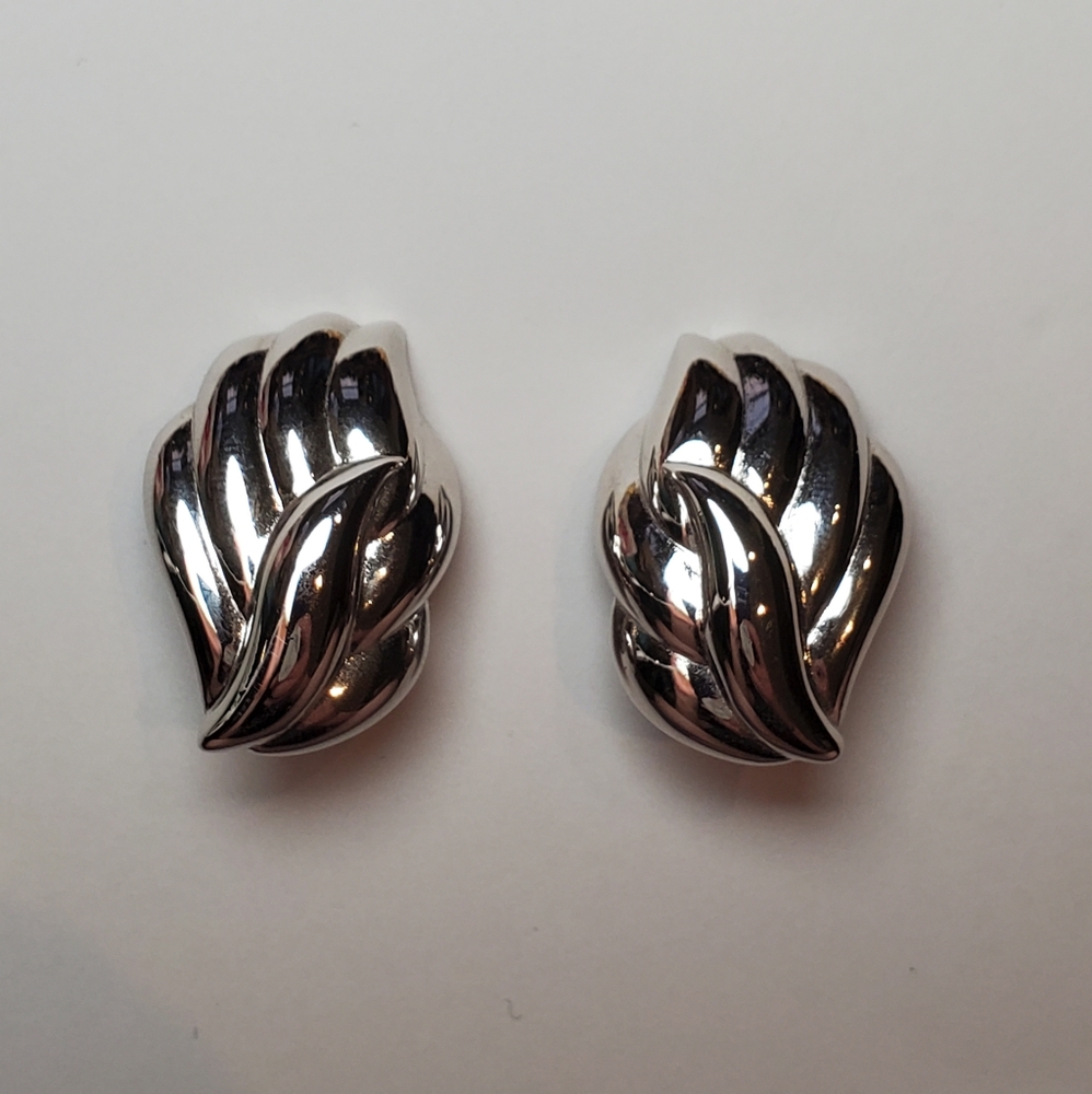 Monet Silver-plated Wing Clip-on Earrings